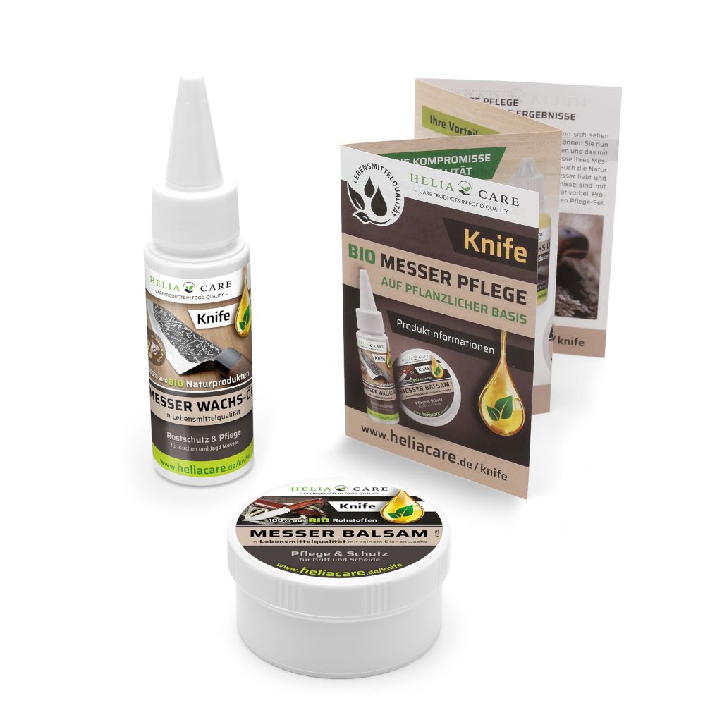 KNIFE: Messer Pflegeset für Klinge, Griff & Scheide (BIO)